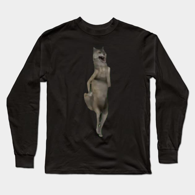 Ijbiñij wolf dancing meme animation 3d Long Sleeve T-Shirt by GoldenHoopMarket